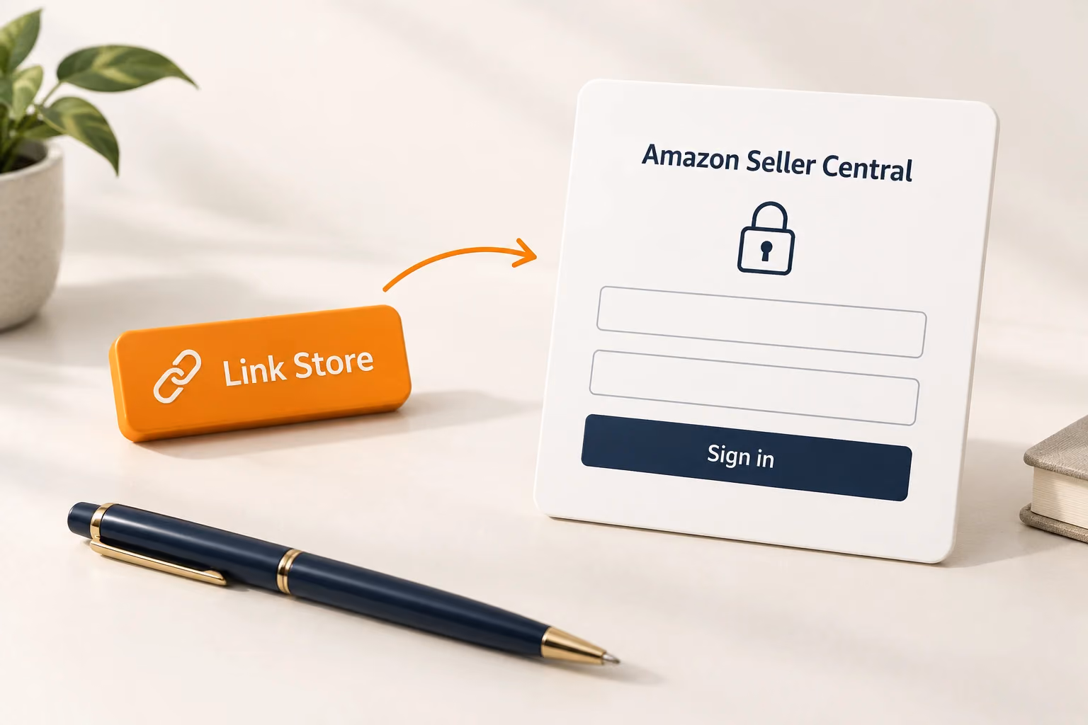 Link Store leads to signing in with Amazon Seller Central.
